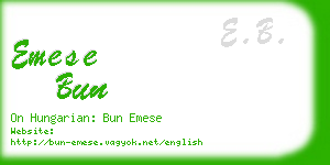 emese bun business card